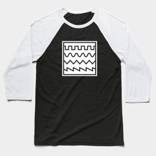 Synthesizer Waveforms White Baseball T-Shirt